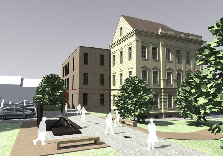 vizualizace budova zezadu vizualizace budova zezadu