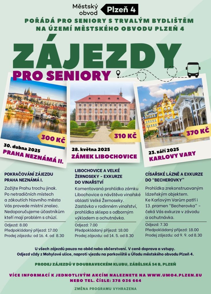 zájezdy pro seniory 2025 